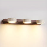 Travertine Duo Wandlamp – Elegante Natuurlijke Steen & Houten LED Wandlamp