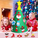 Vilt kerstboom om zelf te versieren – met 30 decoratie-elementen