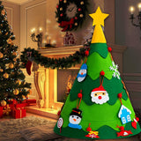 Vilt kerstboom om zelf te versieren – met 30 decoratie-elementen
