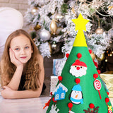 Vilt kerstboom om zelf te versieren – met 30 decoratie-elementen