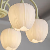 Tulip Matcha Kroonluchter – Elegante Bloem geïnspireerde Verlichting met Zachte Sfeer