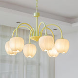 Tulip Matcha Kroonluchter – Elegante Bloem geïnspireerde Verlichting met Zachte Sfeer