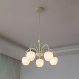 Tulip Matcha Kroonluchter – Elegante Bloem geïnspireerde Verlichting met Zachte Sfeer