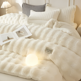 Ultra Gezellige Melk Fleece Dekbed - Lichte Pluche Dekbed voor Comfort het Hele Jaar Door