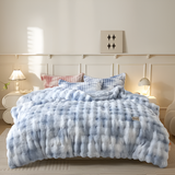 Ultra Gezellige Melk Fleece Dekbed - Lichte Pluche Dekbed voor Comfort het Hele Jaar Door