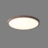 Ultrathin Ronde LED Plafondlamp – Walnoot-effect Acryl voor Zachte, Even Illumination