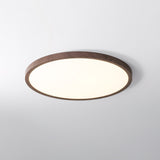 Ultrathin Ronde LED Plafondlamp – Walnoot-effect Acryl voor Zachte, Even Illumination