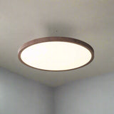 Ultrathin Ronde LED Plafondlamp – Walnoot-effect Acryl voor Zachte, Even Illumination