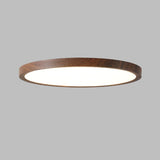 Ultrathin Ronde LED Plafondlamp – Walnoot-effect Acryl voor Zachte, Even Illumination