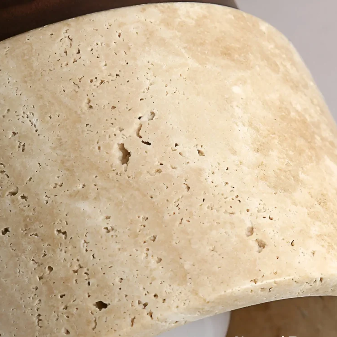Wabi Sabi Gele Marmer Japanse Plafondlamp - TranquilStone