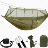 Dubbele Hangmat met Muggennet - Comfortabel en Beschermend voor Kamperen en Reizen