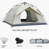 Snelle Opzet 4-Persoons Camping Tent – Ademend en Winddicht Schuilplaats
