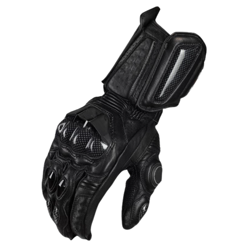 Motorhandschoenen RidePro Carbon | Waterdicht en winddicht | Compatibel met touchscreen | Echte leren beschermers | Voor de zomer en de winter