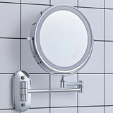 Norvo LED Vergrootspiegel | Oplaadbaar | Cosmetica & Bad | Chroom Zilver