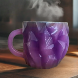 Handgemaakte Mineraal Kristallen Mok – Geïsoleerd, Magnetronbestendig, 350-450 ml, Uniek Ontwerp