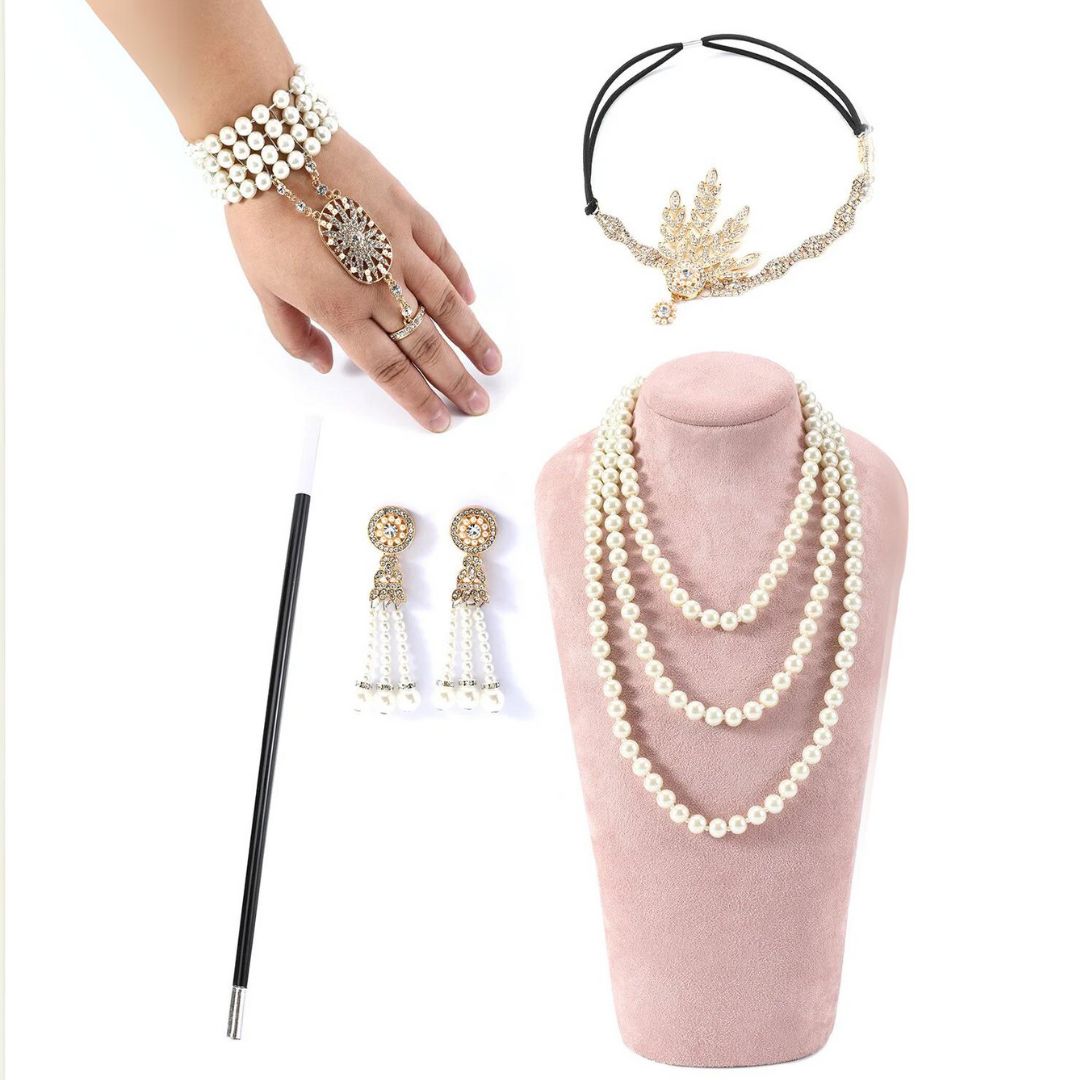 Olijf 1920er Accessoire-Set