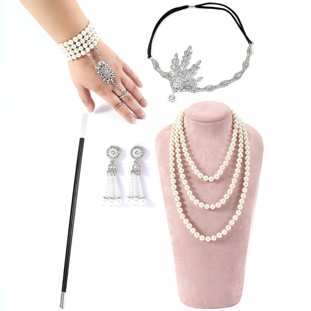 Olijf 1920er Accessoire-Set