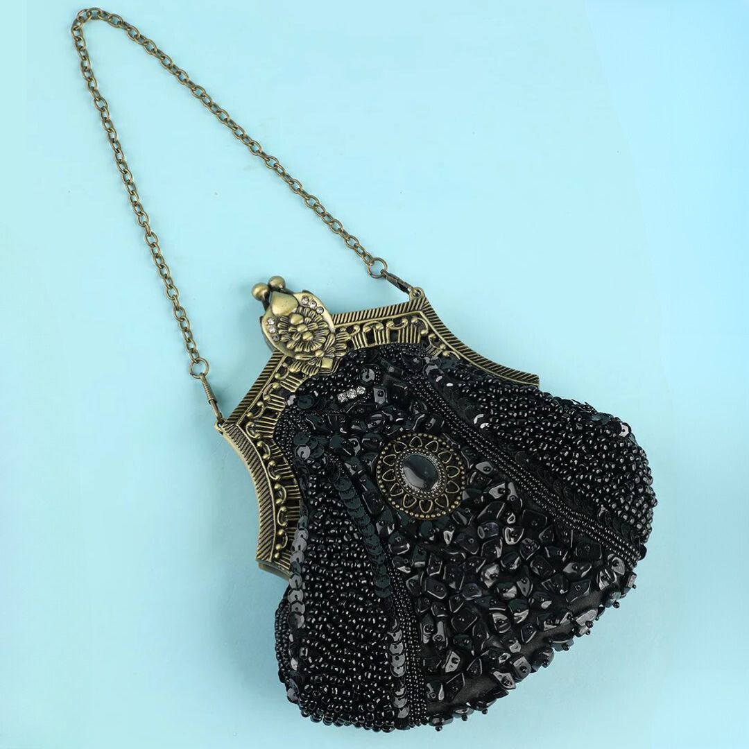 Linda Schwarze Vintage Avondtas