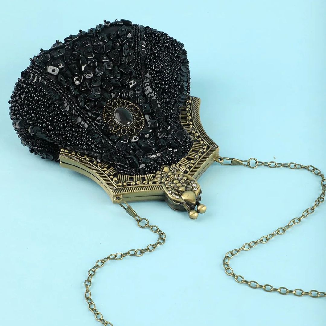 Linda Schwarze Vintage Avondtas