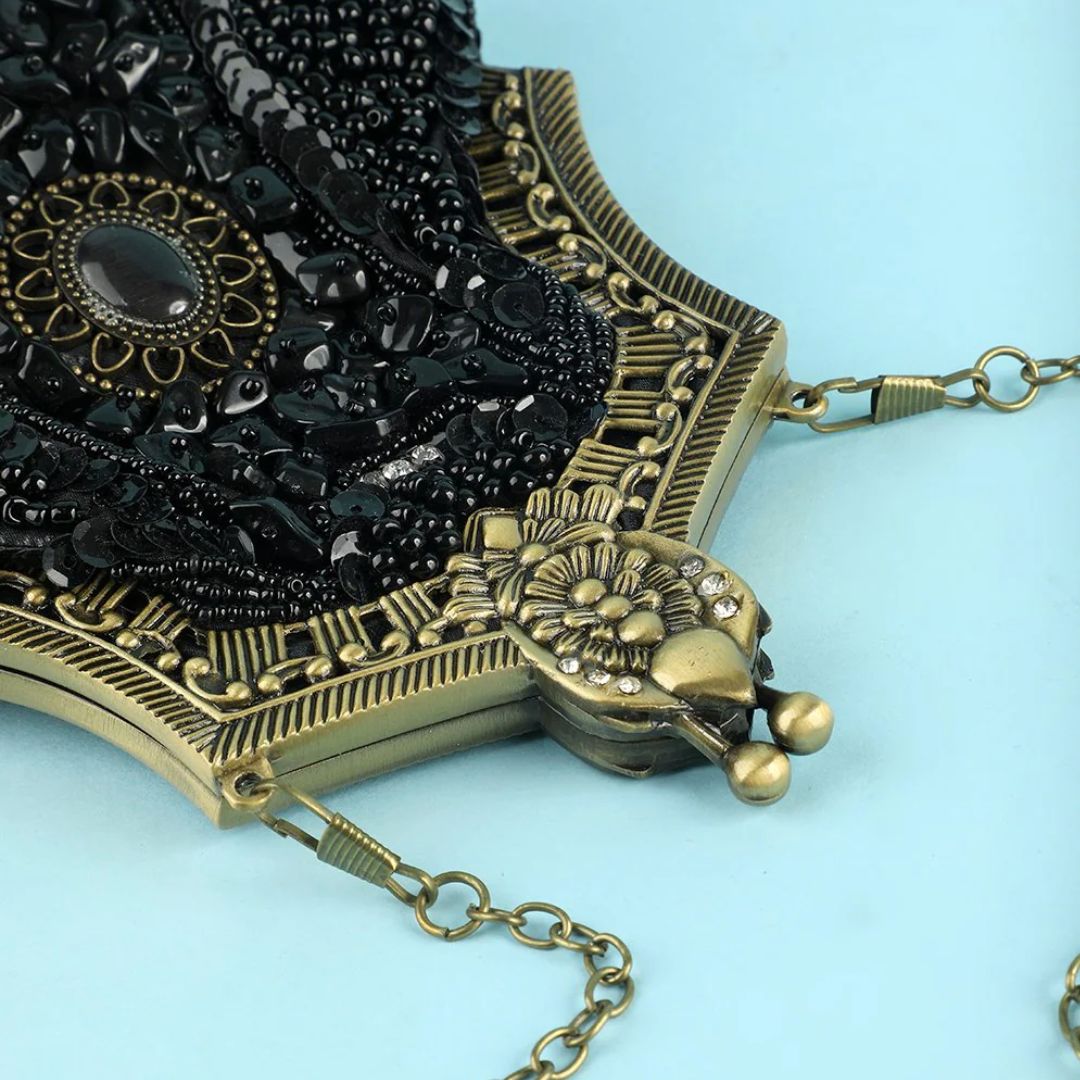 Linda Schwarze Vintage Avondtas