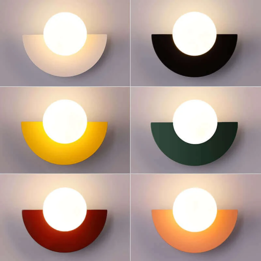 Metallische Halve Maan Wandlamp - LunaMetal