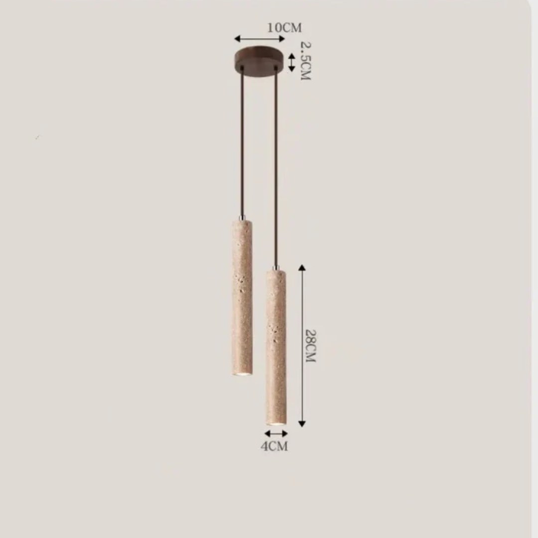 Minimalistische Travertin Wabi-Sabi Stijl LED Kroonluchter - LumoLine