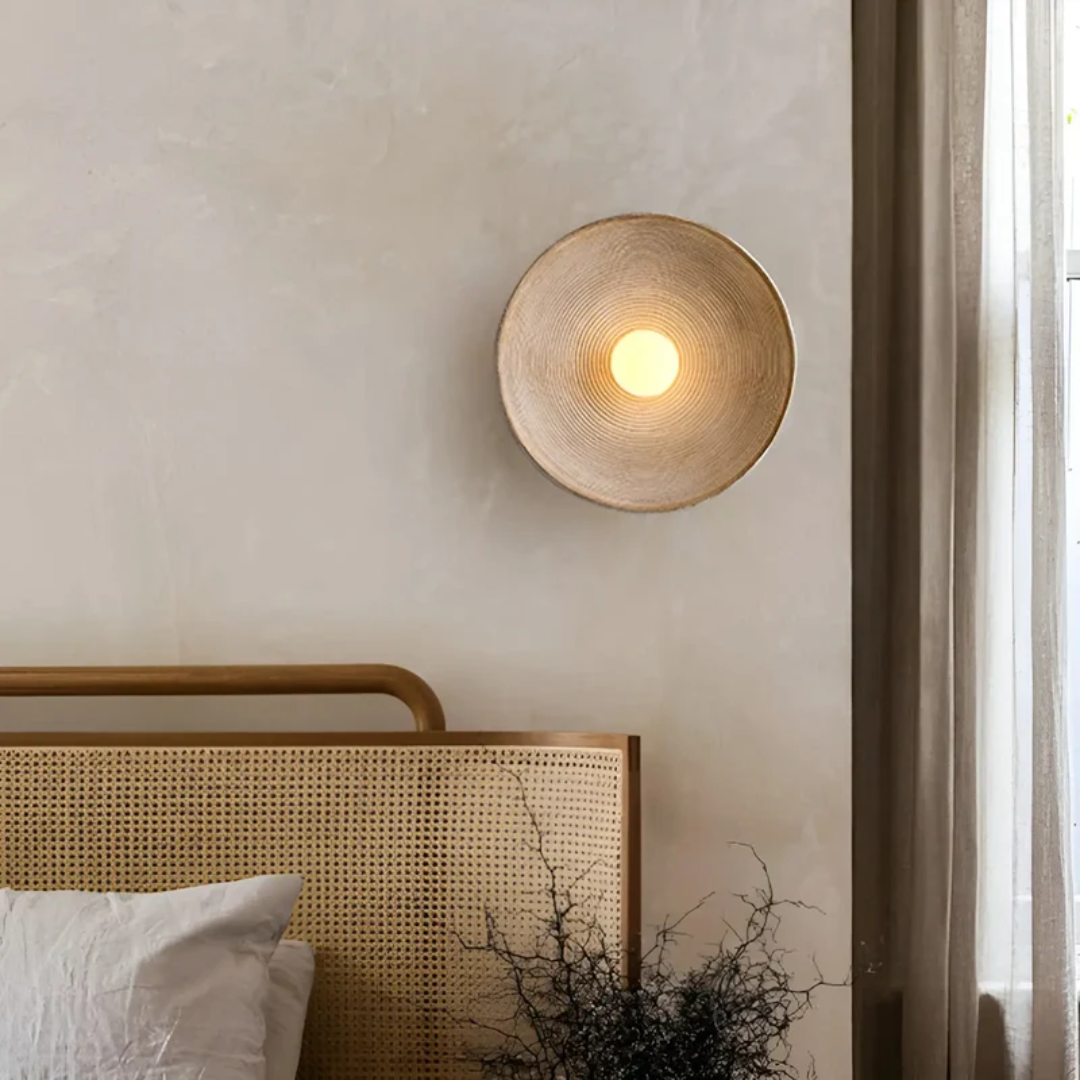 Japanse Wabi-Sabi Wandlamp - ZenGlow Schijf