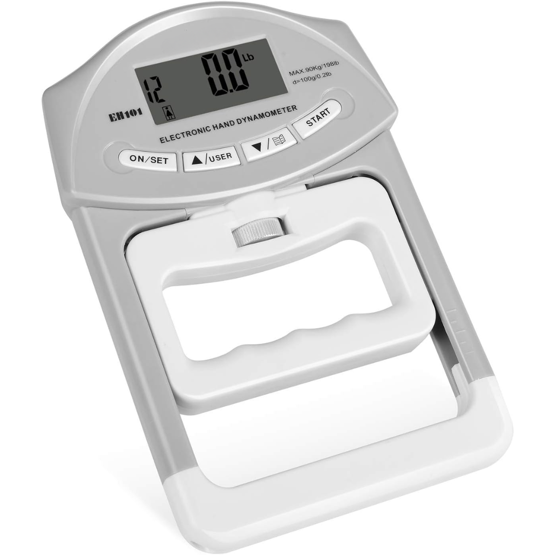 Gripmaster Digitale Handdynamometer – Precieze Gripkrachtmeter tot 90 kg – Compacte, Draagbare Griptester voor Fitness, Therapie & Revalidatie