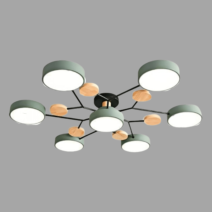 NordicGlow | Vertakte LED-plafondlamp in Scandi-stijl