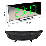 CurveClock | LED Digitale Wecker met Gebogen Scherm en Automatische Verlichting