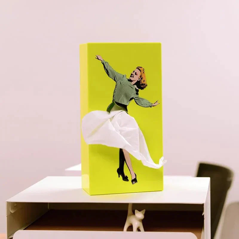 Pinova Tissuehouder | Woondecoratie | Speelse tissuebox in retro Pin-Up stijl