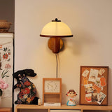 Paddenstoelen Houten Wandlamp – Elegante Eiken Afwerking met Zachte LED Glans