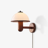 Paddenstoelen Houten Wandlamp – Elegante Eiken Afwerking met Zachte LED Glans