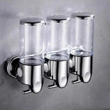 Wandzeepdispenser | Afwasmiddel dispenser set | Zwart, Zilver & Transparant | ZeepFlow