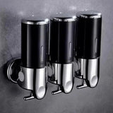 Wandzeepdispenser | Afwasmiddel dispenser set | Zwart, Zilver & Transparant | ZeepFlow