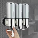 Wandzeepdispenser | Afwasmiddel dispenser set | Zwart, Zilver & Transparant | ZeepFlow