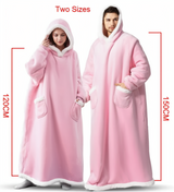 WarmWrap Hoodie Deken - Pluche Flanel Pullover in Overmaat met Zak