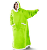 WarmWrap Hoodie Deken - Pluche Flanel Pullover in Overmaat met Zak