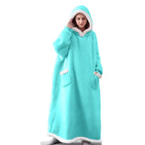 WarmWrap Hoodie Deken - Pluche Flanel Pullover in Overmaat met Zak