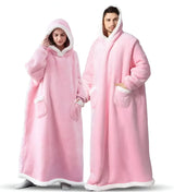 WarmWrap Hoodie Deken - Pluche Flanel Pullover in Overmaat met Zak