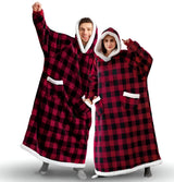 WarmWrap Hoodie Deken - Pluche Flanel Pullover in Overmaat met Zak