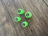 Set van 4 verlichte ventieldoppen met logo – LuxaGlow