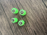 Set van 4 verlichte ventieldoppen met logo – LuxaGlow