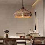 Handgeweven Rieten Hanglamp – Rustieke Plafondlamp met Verstelbare Hoogte