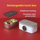 HeatMate Pro – Draadloze verwarmde lunchbox met accu en 5 verwarmingsstanden (1000 ml roestvrij staal)