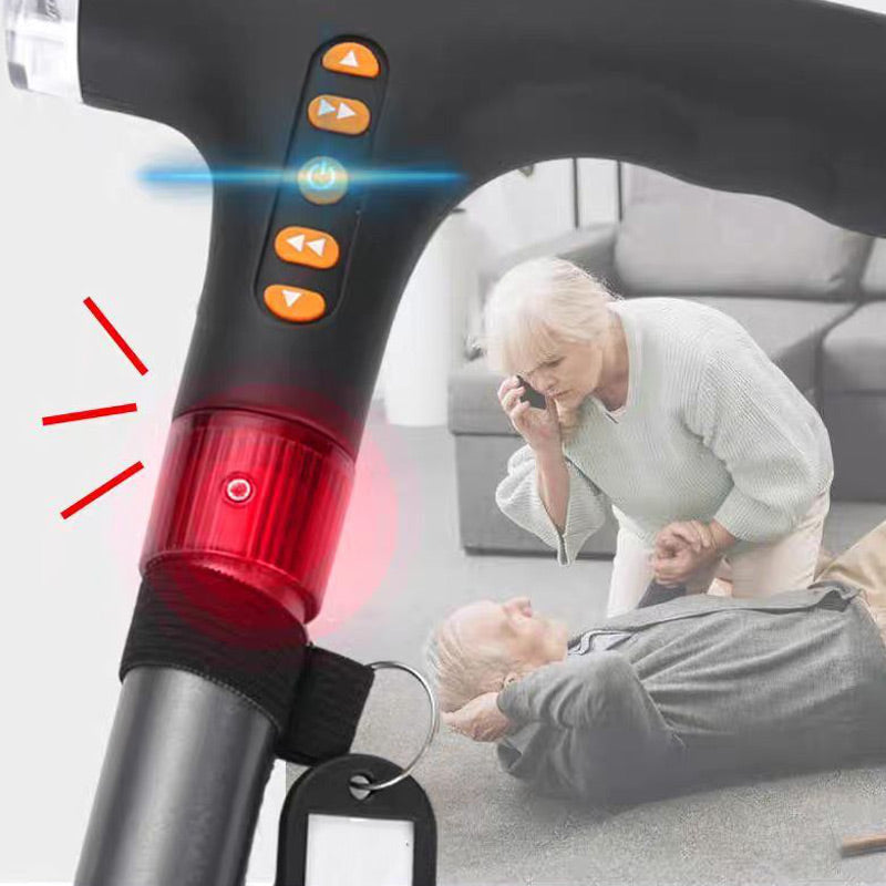 Intelligente wandelstok voor ouderen met LED-verlichting