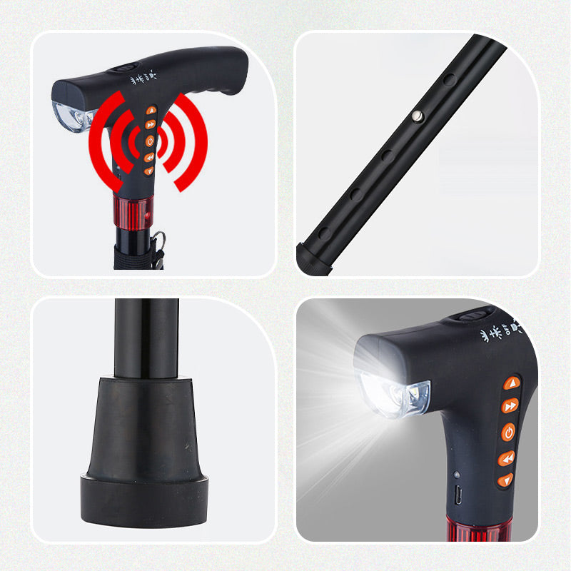 Intelligente wandelstok voor ouderen met LED-verlichting