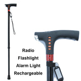 Intelligente wandelstok voor ouderen met LED-verlichting