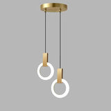 Moderne LED hanglamp gouden ring