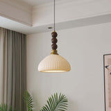 Hanglamp met Glas - Hout & Metaal